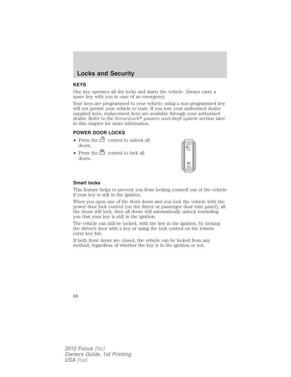 Ford Focus II 2 owners manual / page 68