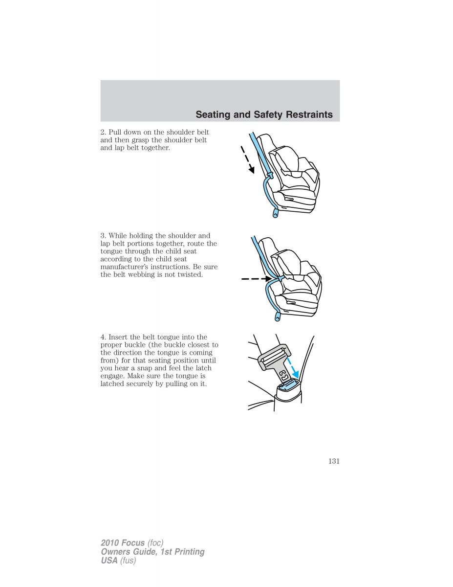 Ford Focus II 2 owners manual / page 131