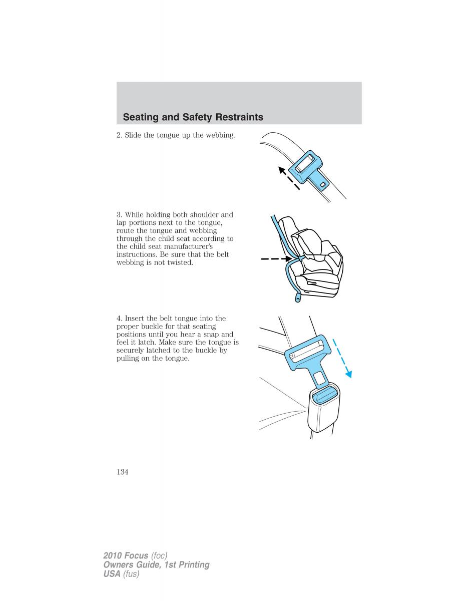 Ford Focus II 2 owners manual / page 134