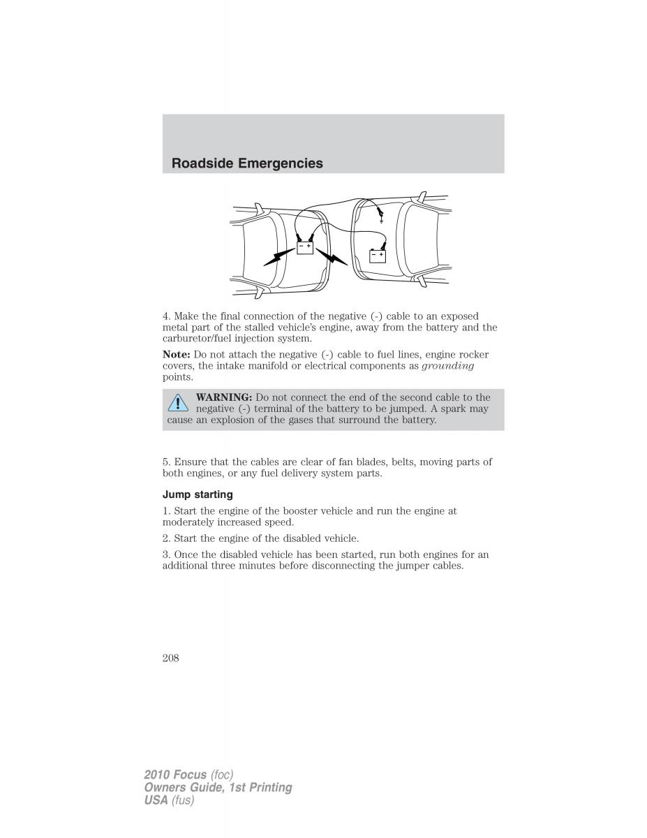 Ford Focus II 2 owners manual / page 208