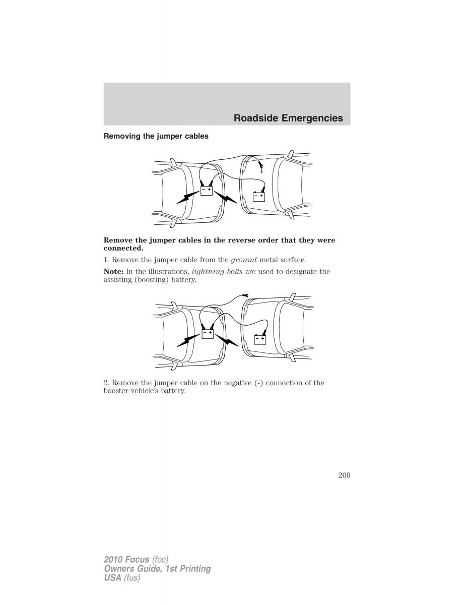 Ford Focus II 2 owners manual / page 209