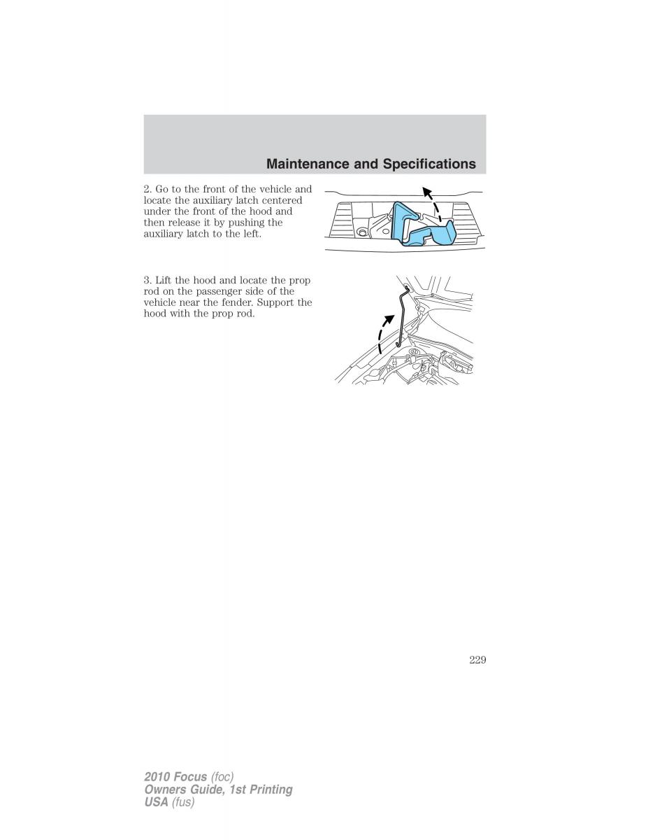 Ford Focus II 2 owners manual / page 229