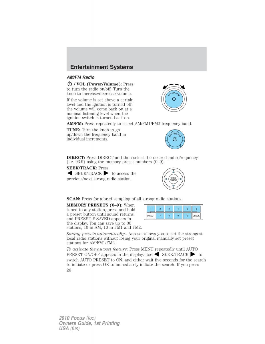 Ford Focus II 2 owners manual / page 26