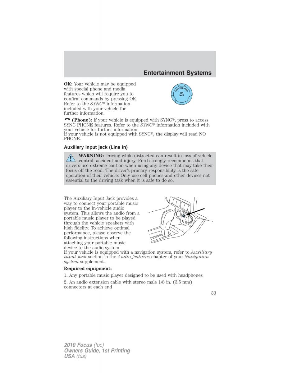 Ford Focus II 2 owners manual / page 33