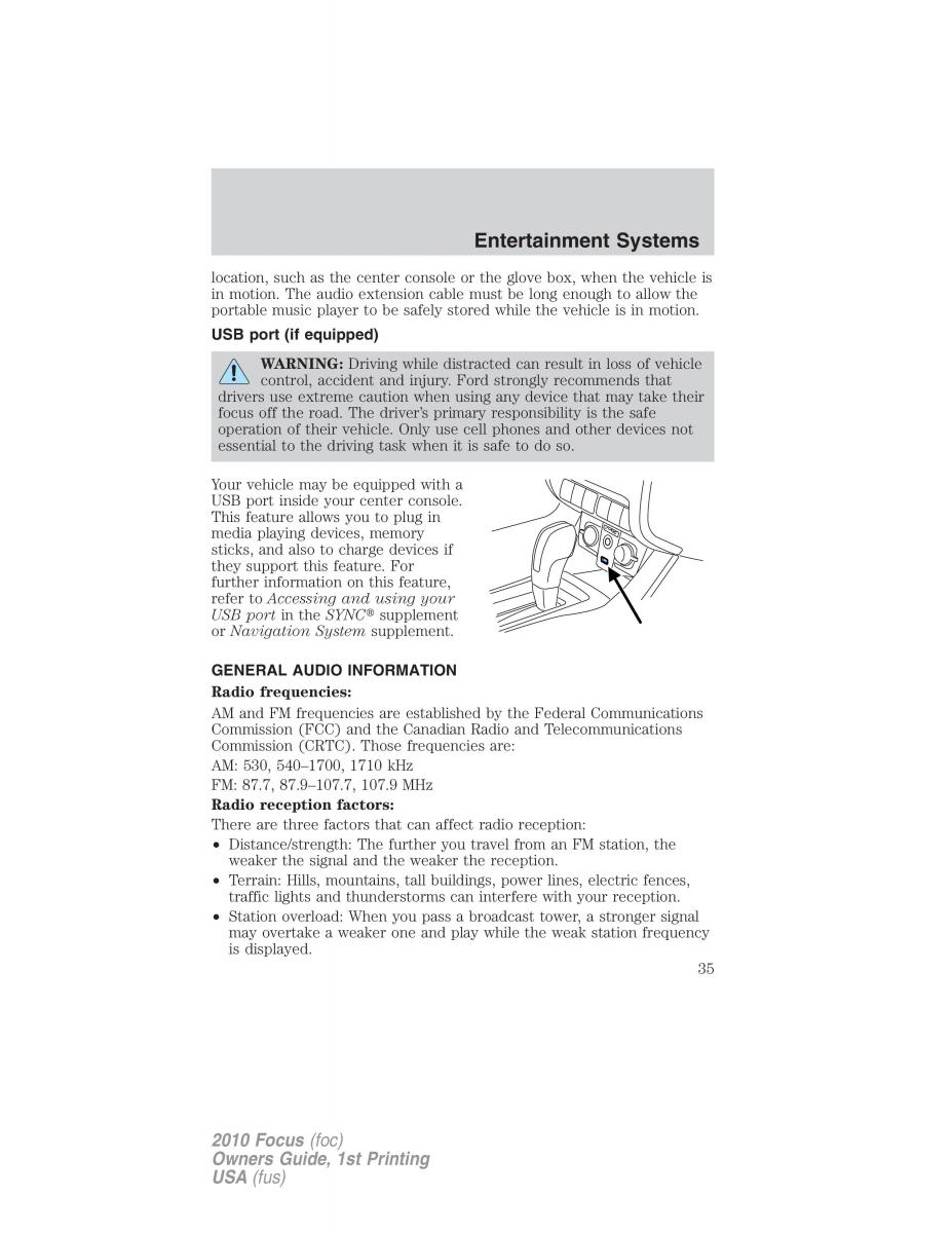 Ford Focus II 2 owners manual / page 35