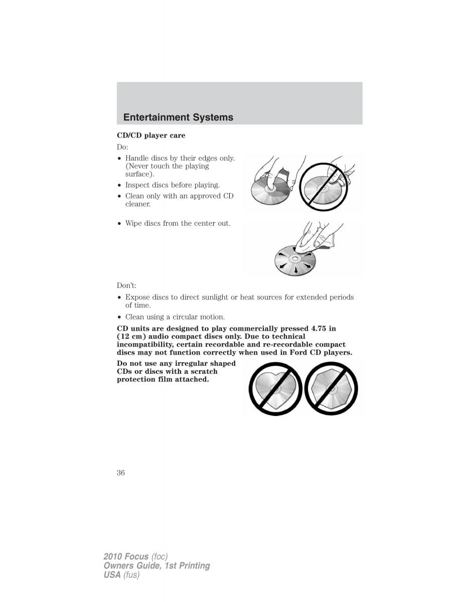 Ford Focus II 2 owners manual / page 36