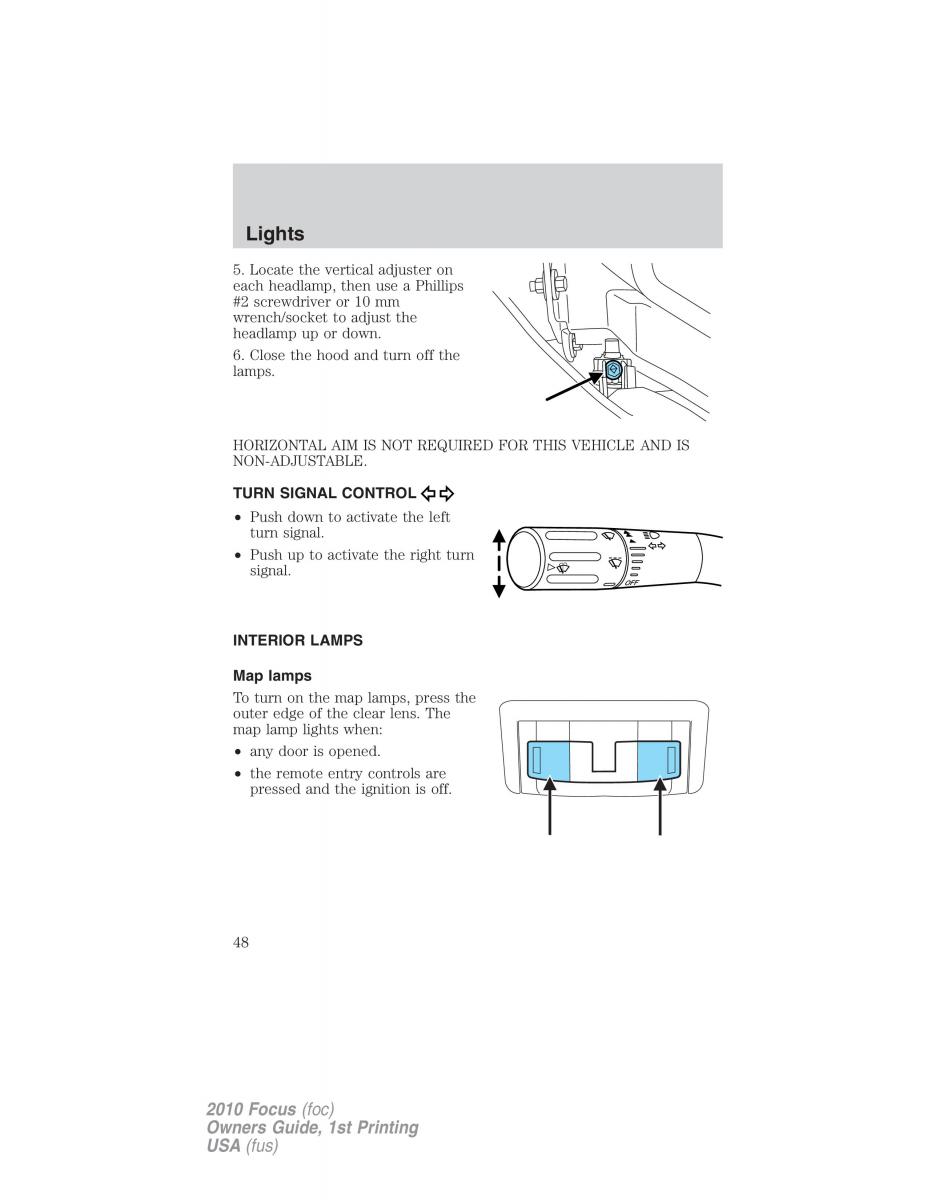 Ford Focus II 2 owners manual / page 48