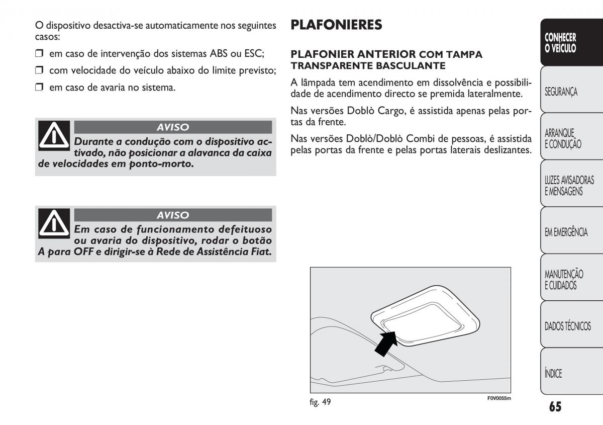 Fiat Doblo II 2 manual del propietario / page 69