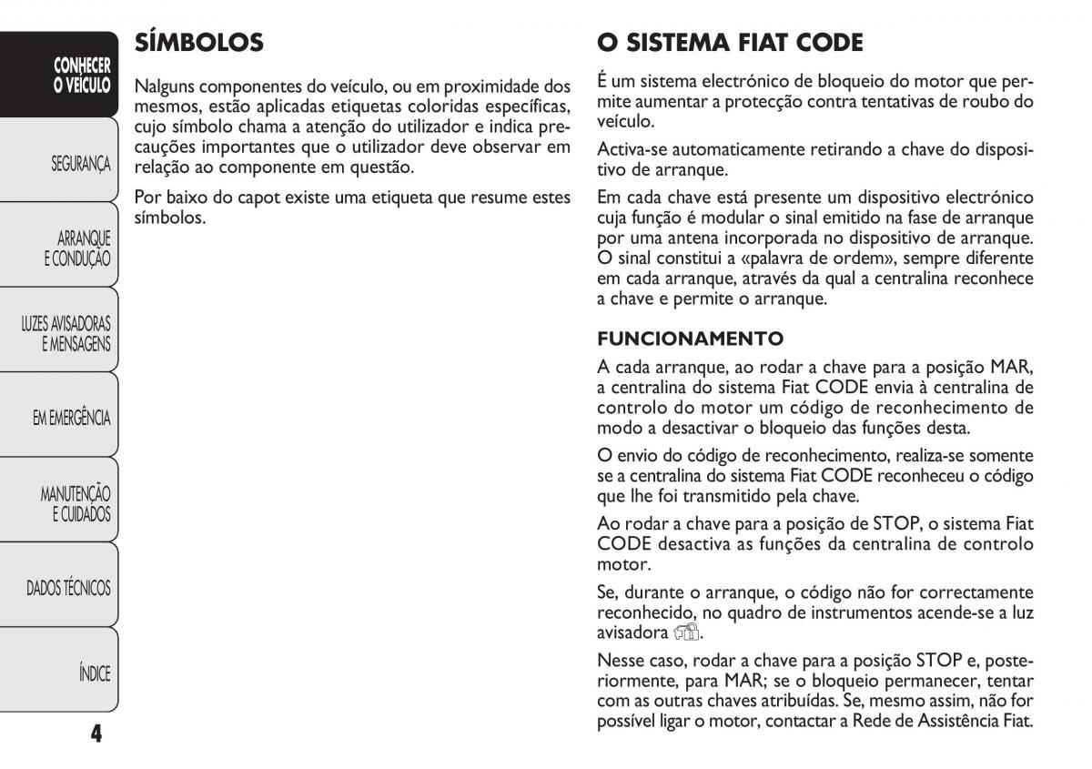 Fiat Doblo II 2 manual del propietario / page 8