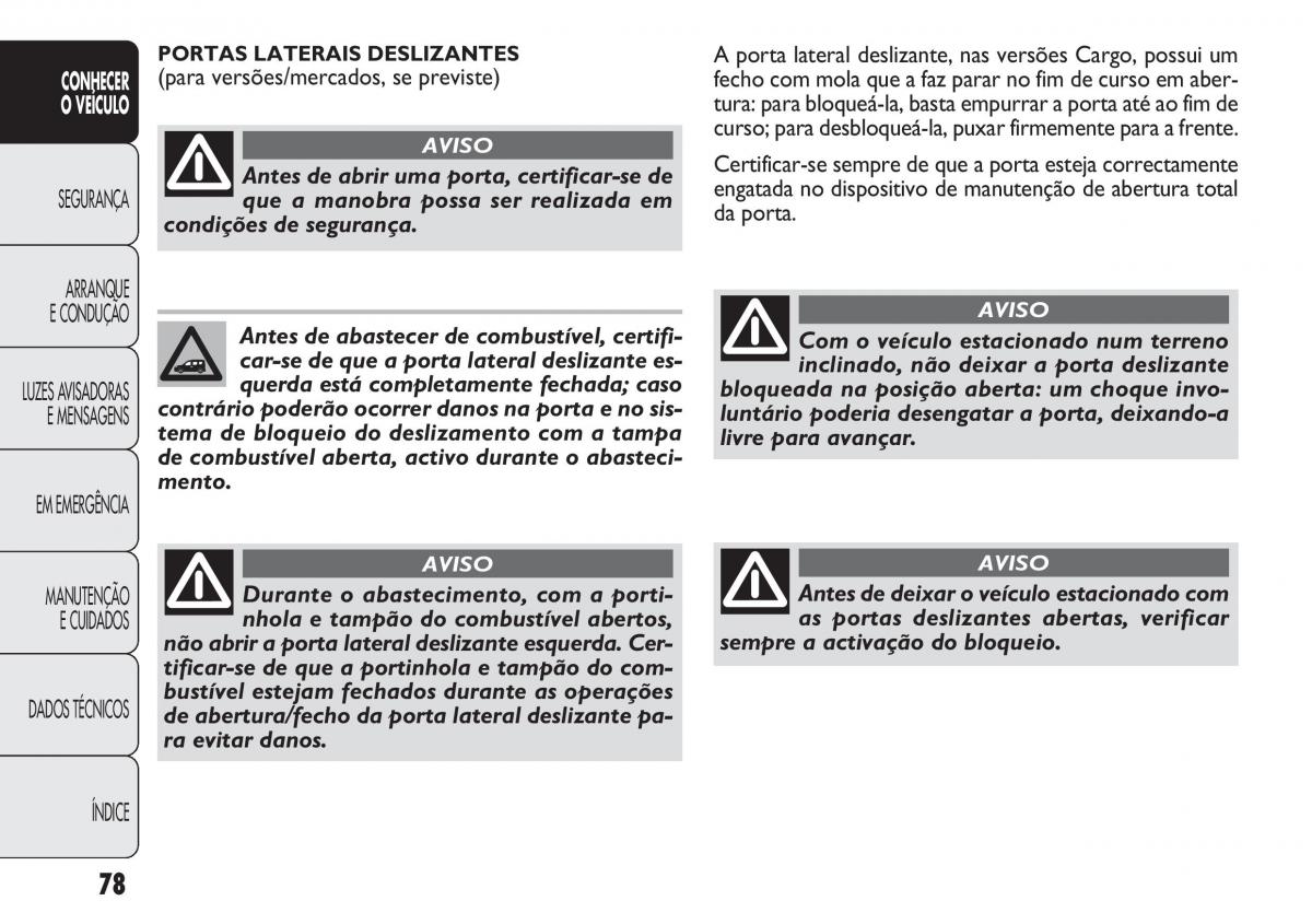 Fiat Doblo II 2 manual del propietario / page 82