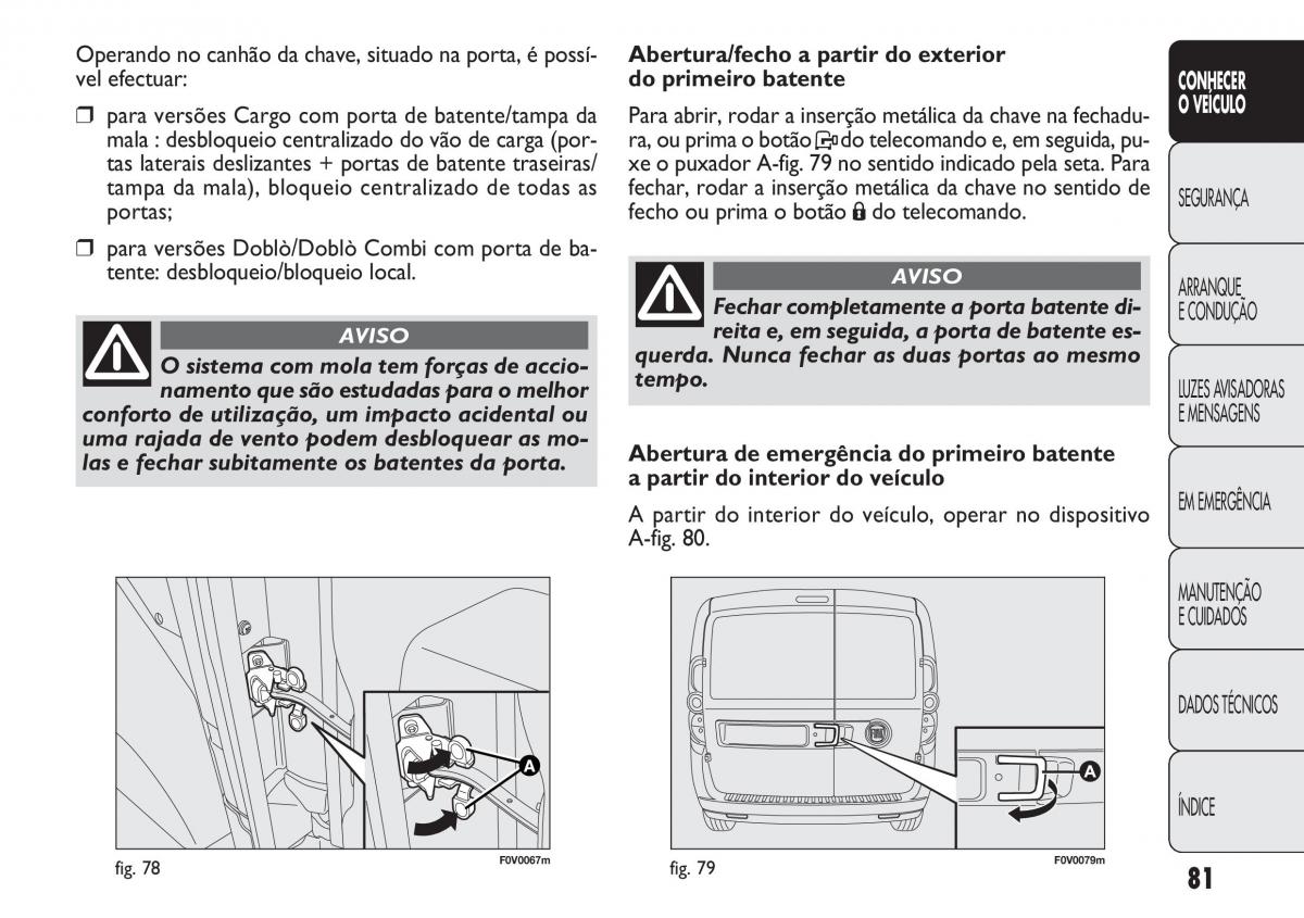 Fiat Doblo II 2 manual del propietario / page 85