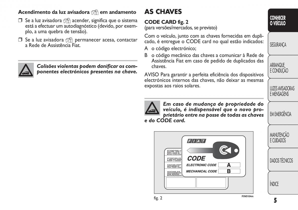 Fiat Doblo II 2 manual del propietario / page 9