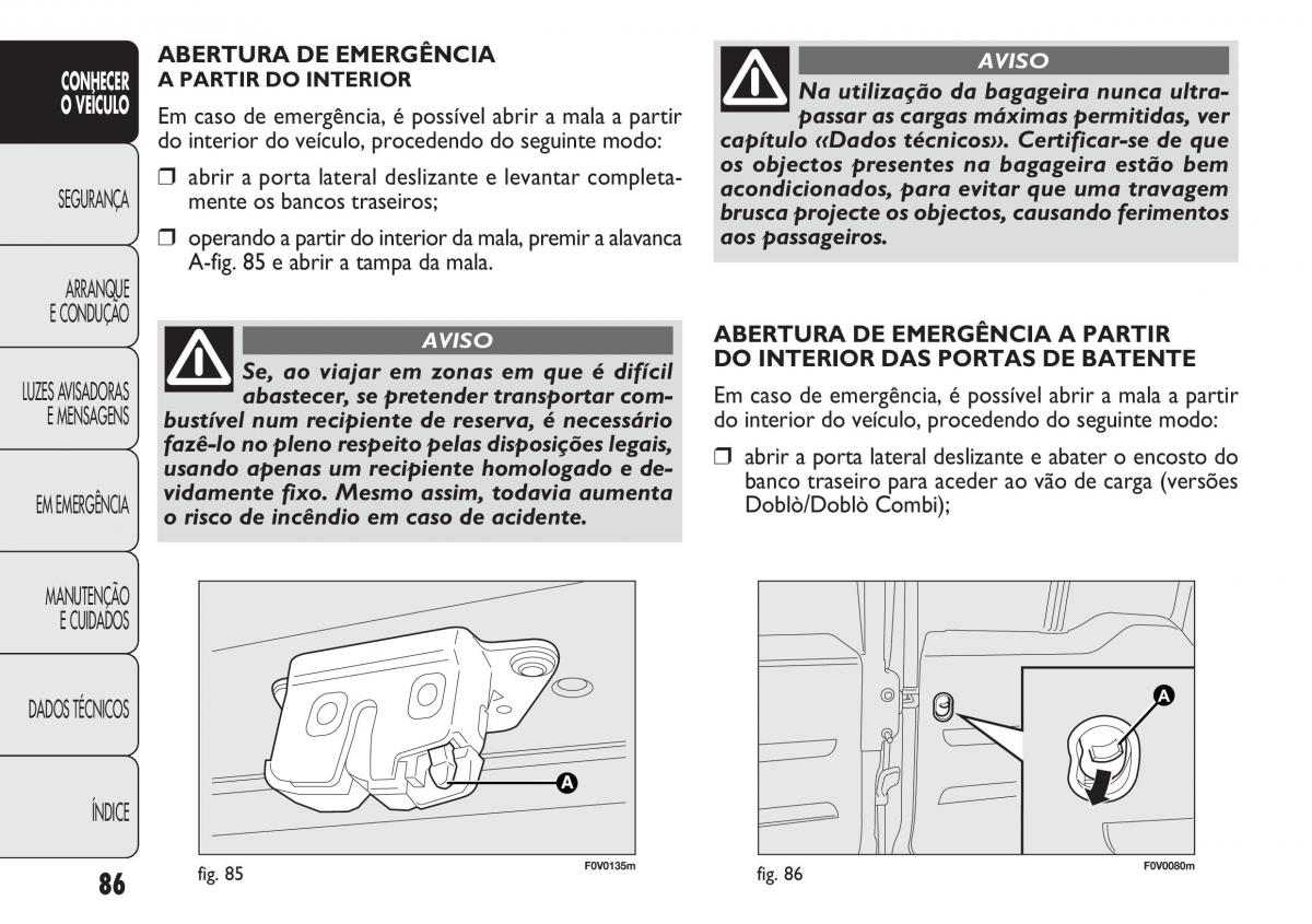 Fiat Doblo II 2 manual del propietario / page 90