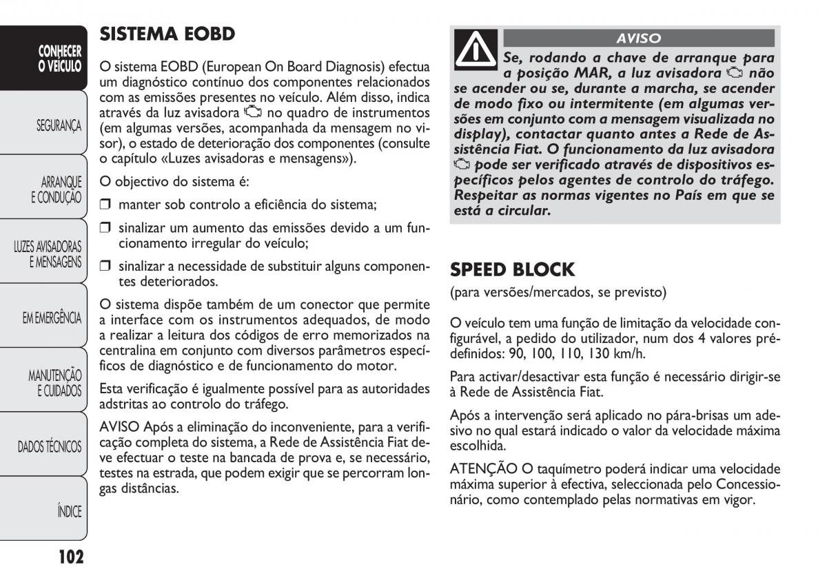 Fiat Doblo II 2 manual del propietario / page 106