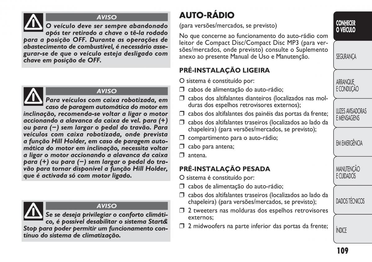 Fiat Doblo II 2 manual del propietario / page 113