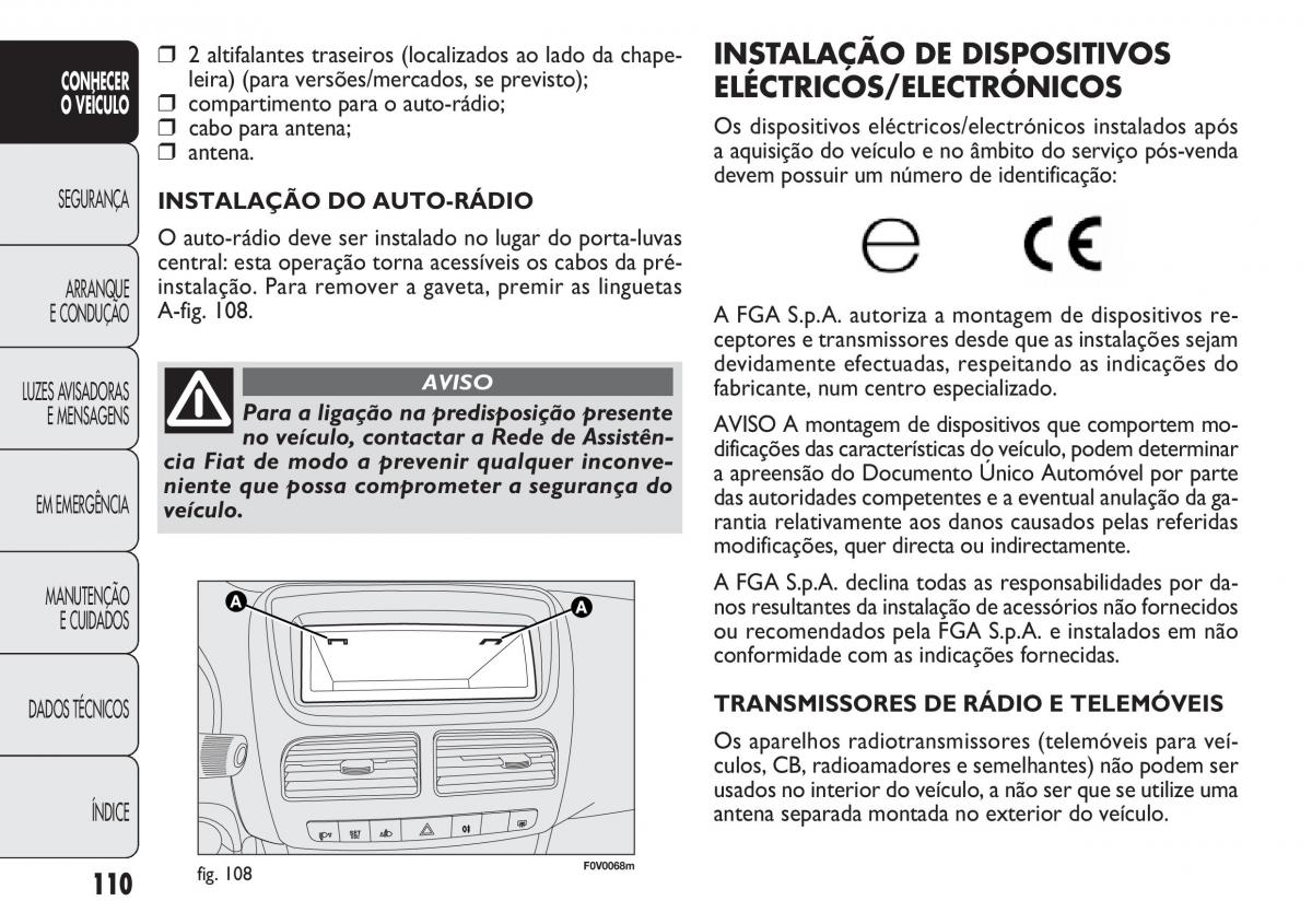 Fiat Doblo II 2 manual del propietario / page 114