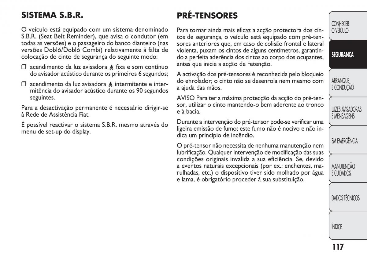 Fiat Doblo II 2 manual del propietario / page 121