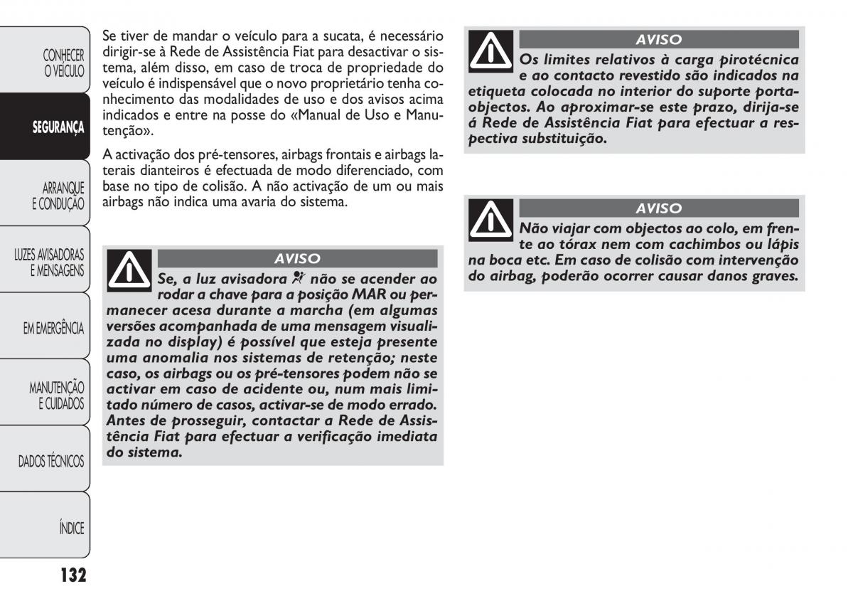 Fiat Doblo II 2 manual del propietario / page 136