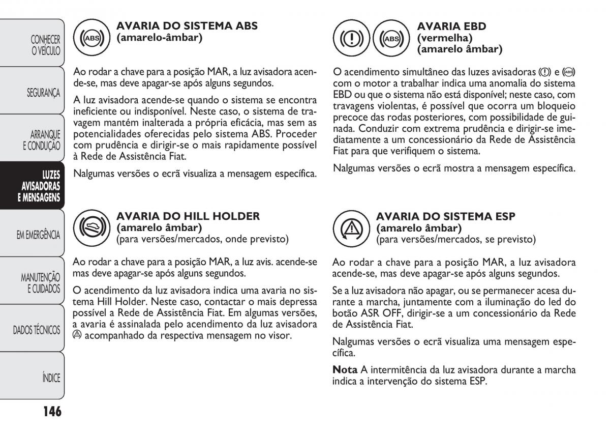 Fiat Doblo II 2 manual del propietario / page 150