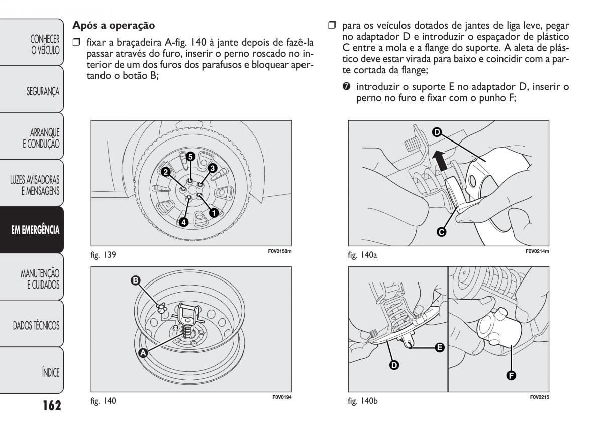 Fiat Doblo II 2 manual del propietario / page 166