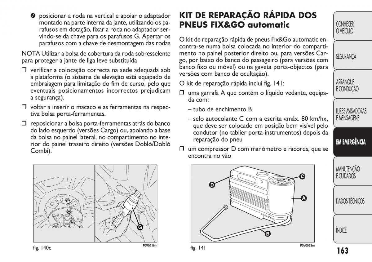 Fiat Doblo II 2 manual del propietario / page 167