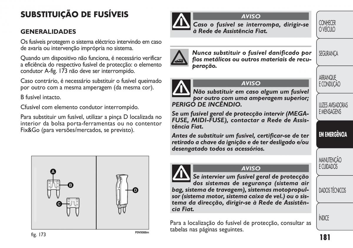 Fiat Doblo II 2 manual del propietario / page 185