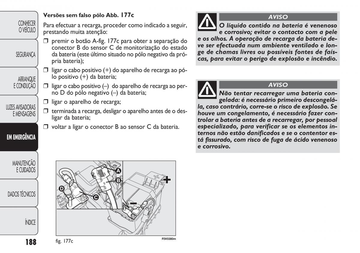 Fiat Doblo II 2 manual del propietario / page 192