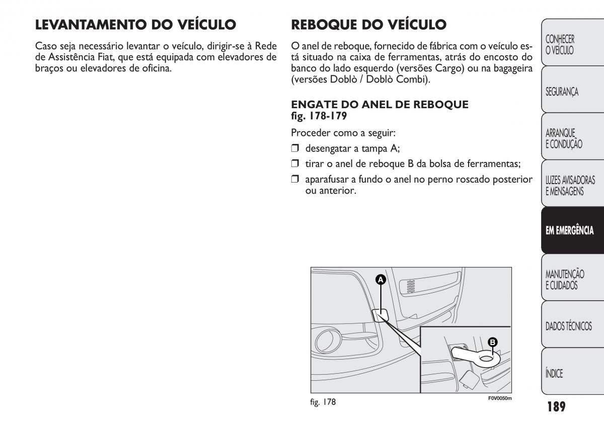 Fiat Doblo II 2 manual del propietario / page 193