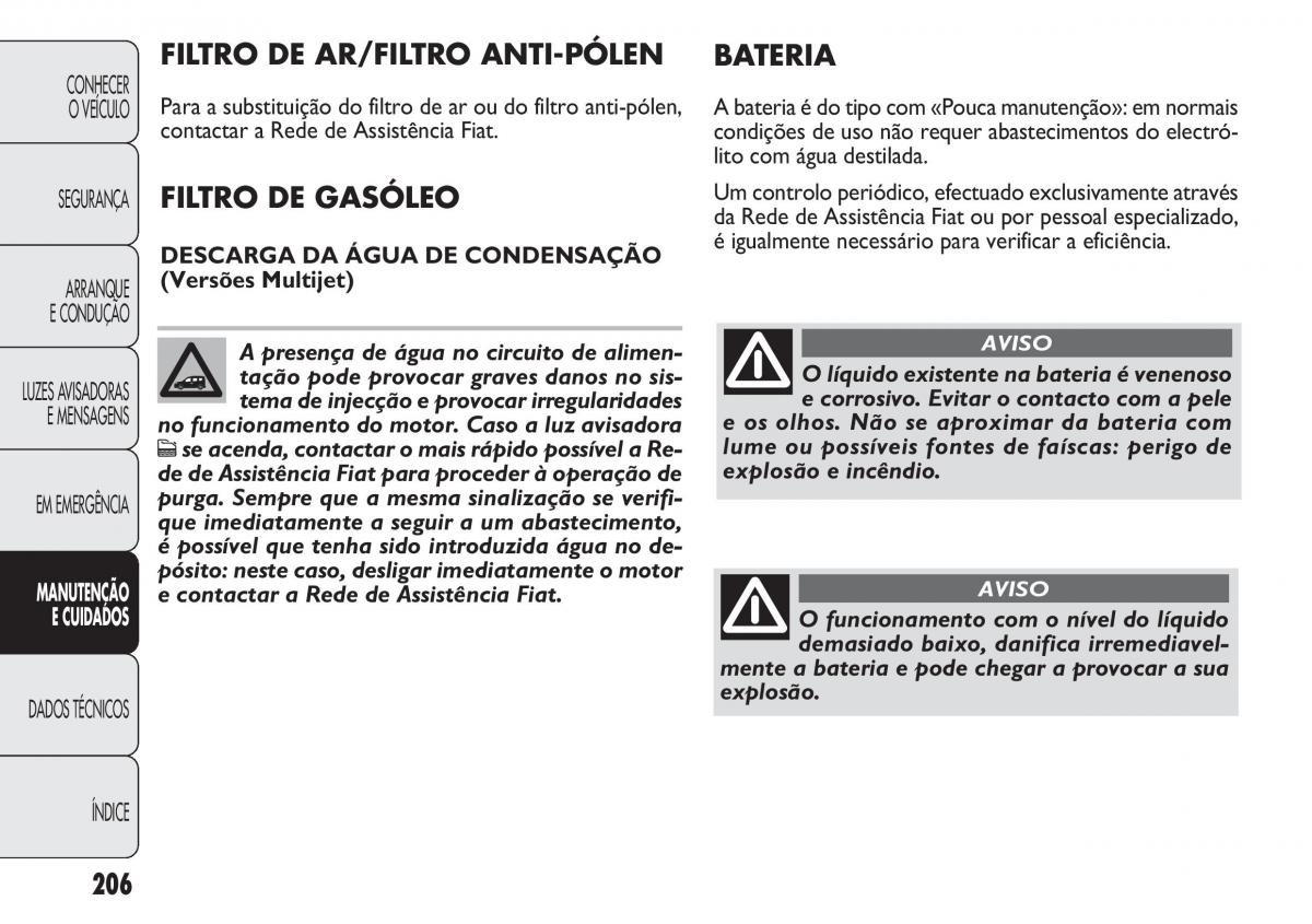 Fiat Doblo II 2 manual del propietario / page 210