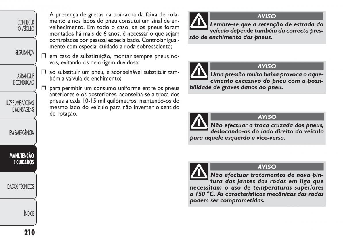 Fiat Doblo II 2 manual del propietario / page 214