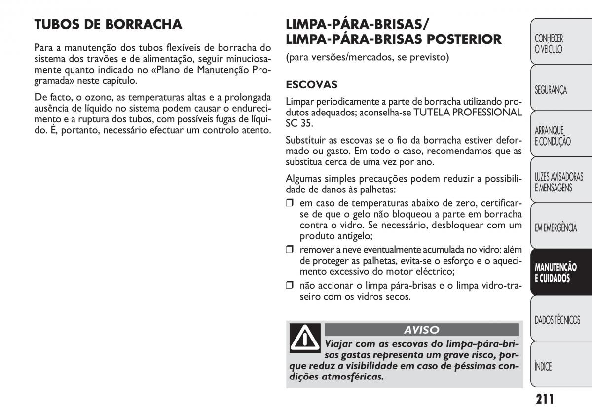 Fiat Doblo II 2 manual del propietario / page 215