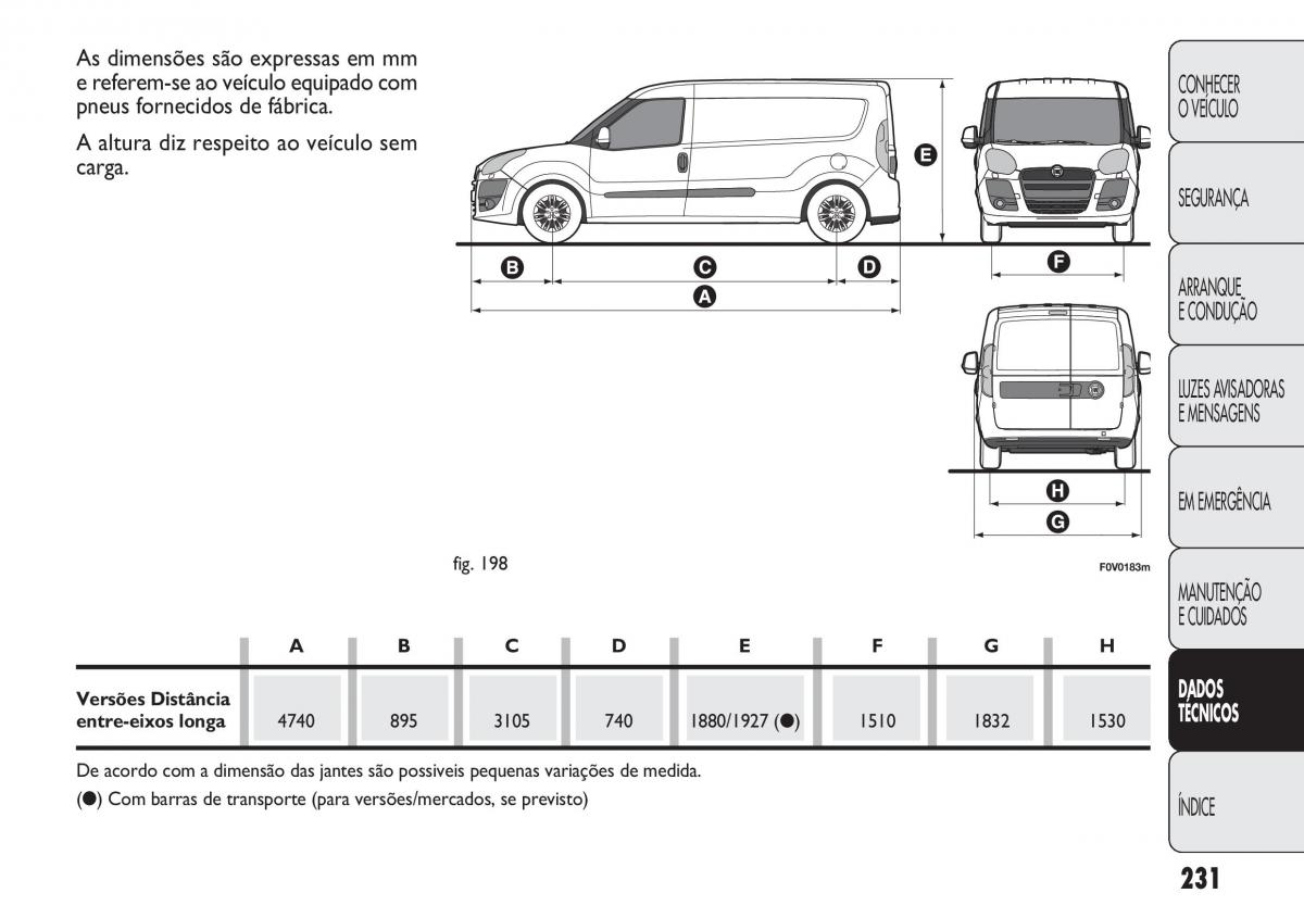 Fiat Doblo II 2 manual del propietario / page 235