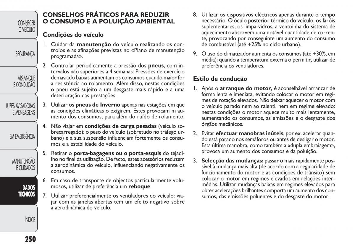 Fiat Doblo II 2 manual del propietario / page 254