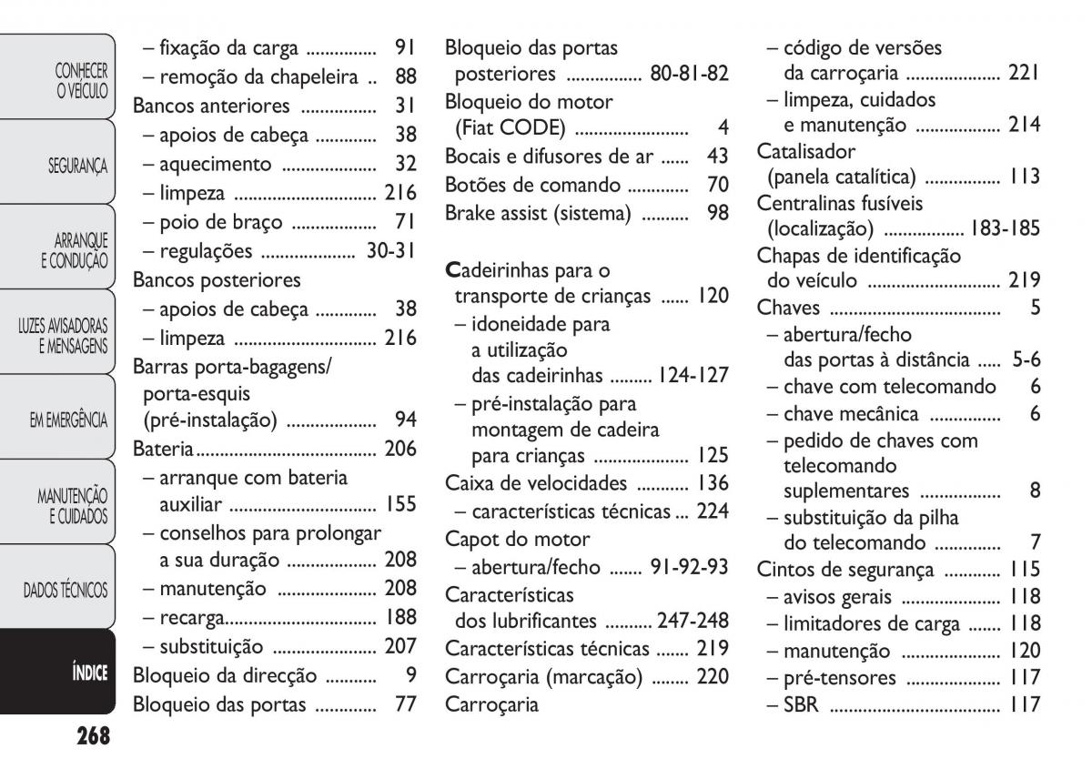 Fiat Doblo II 2 manual del propietario / page 272