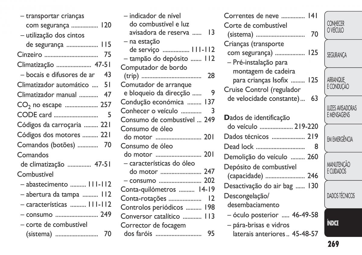 Fiat Doblo II 2 manual del propietario / page 273