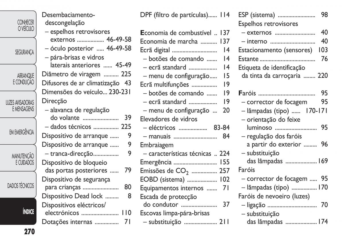 Fiat Doblo II 2 manual del propietario / page 274