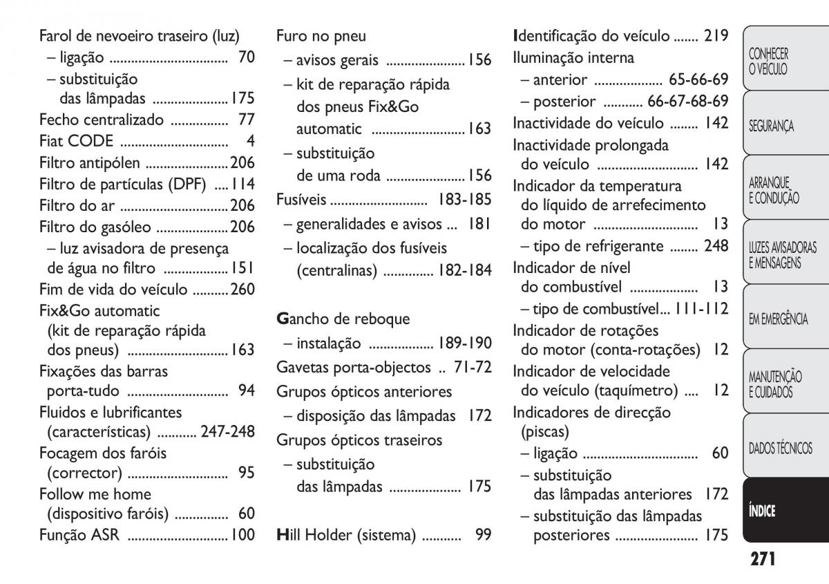 Fiat Doblo II 2 manual del propietario / page 275