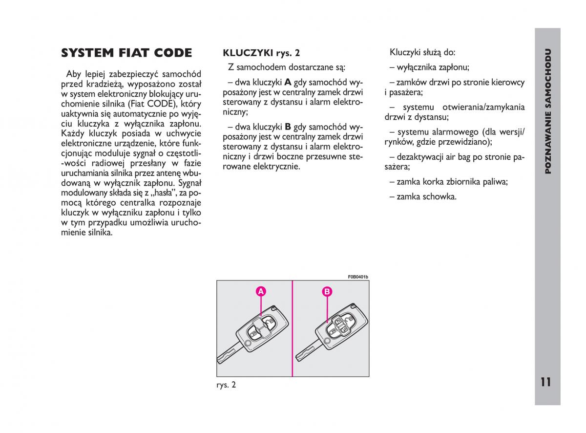 Fiat Ulysee II 2 instrukcja obslugi / page 12