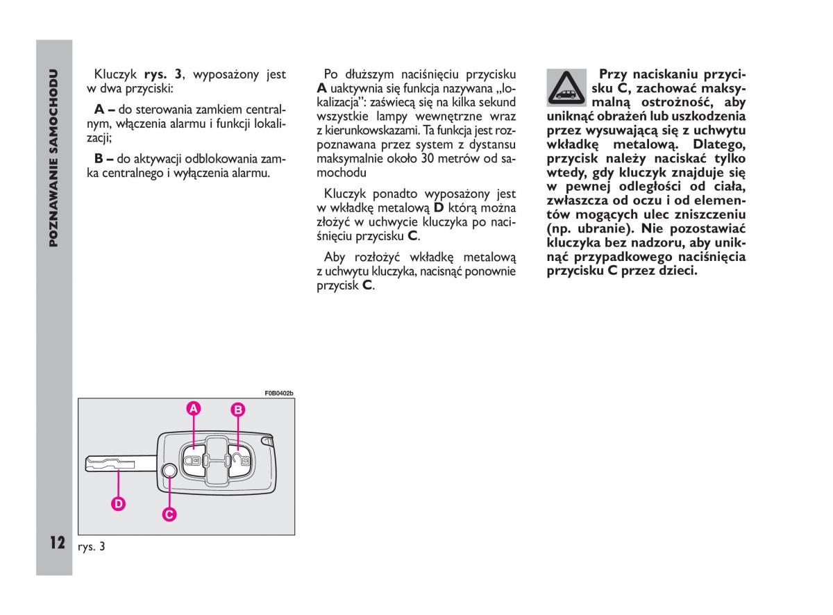 Fiat Ulysee II 2 instrukcja obslugi / page 13