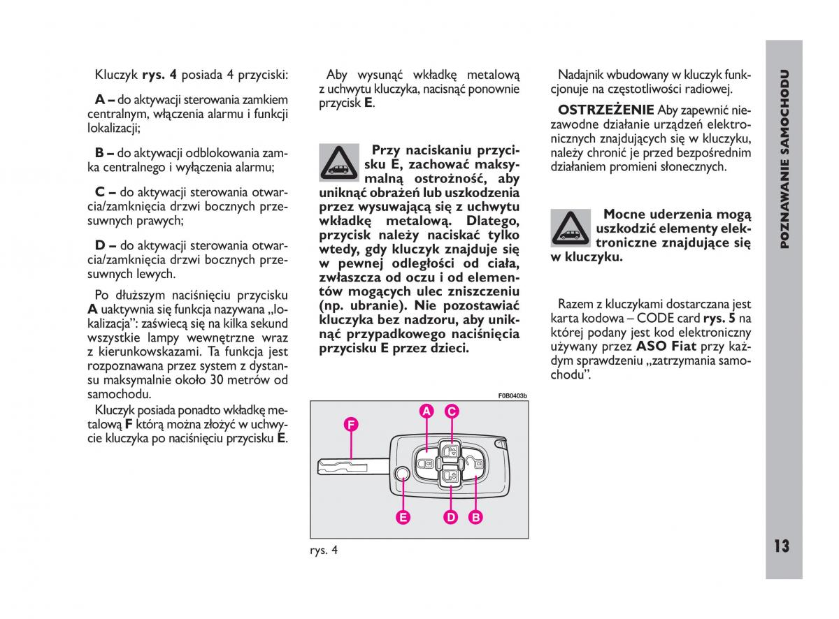 Fiat Ulysee II 2 instrukcja obslugi / page 14