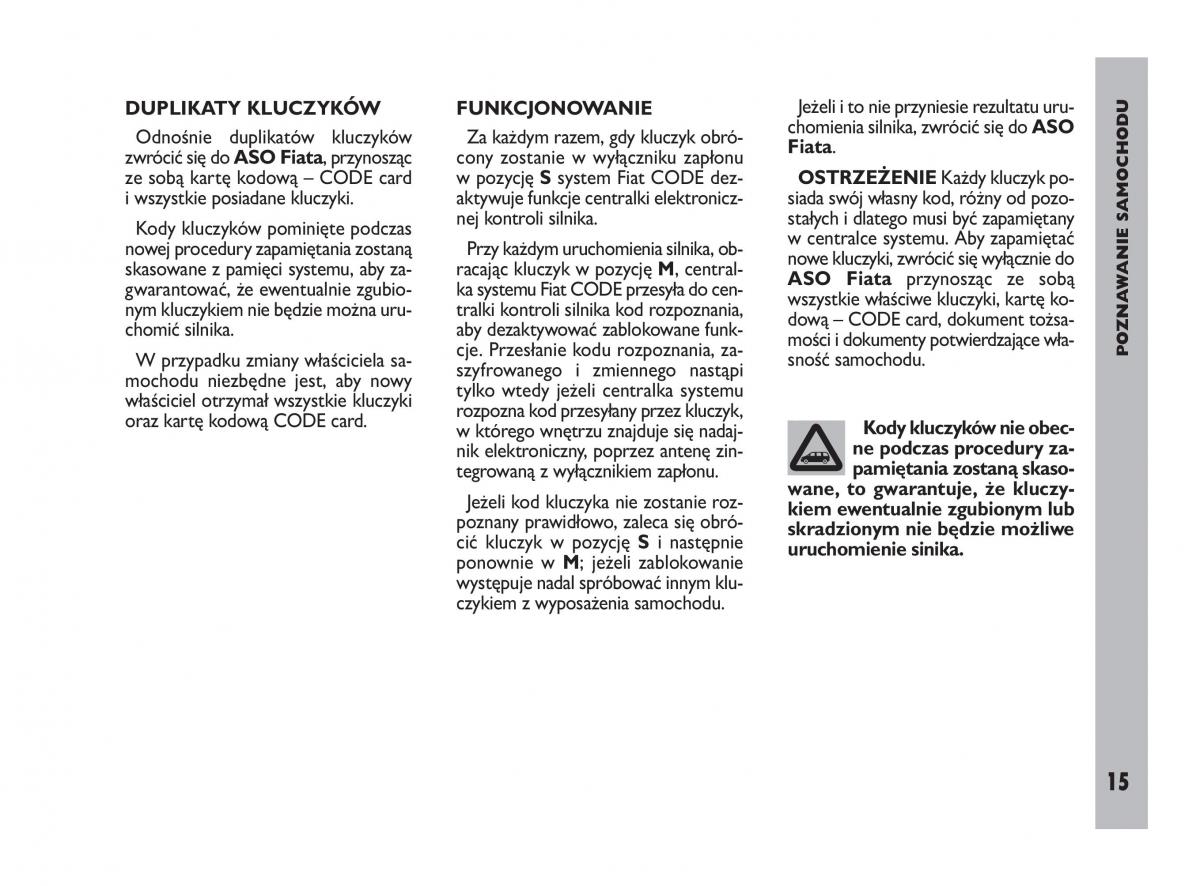 Fiat Ulysee II 2 instrukcja obslugi / page 16