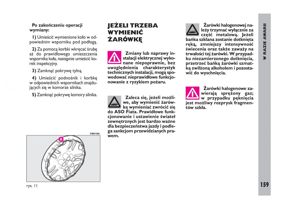 Fiat Ulysee II 2 instrukcja obslugi / page 160