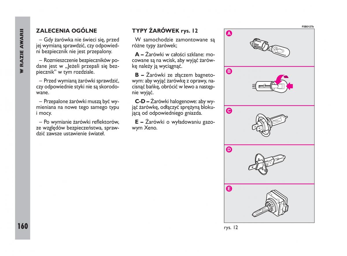 Fiat Ulysee II 2 instrukcja obslugi / page 161