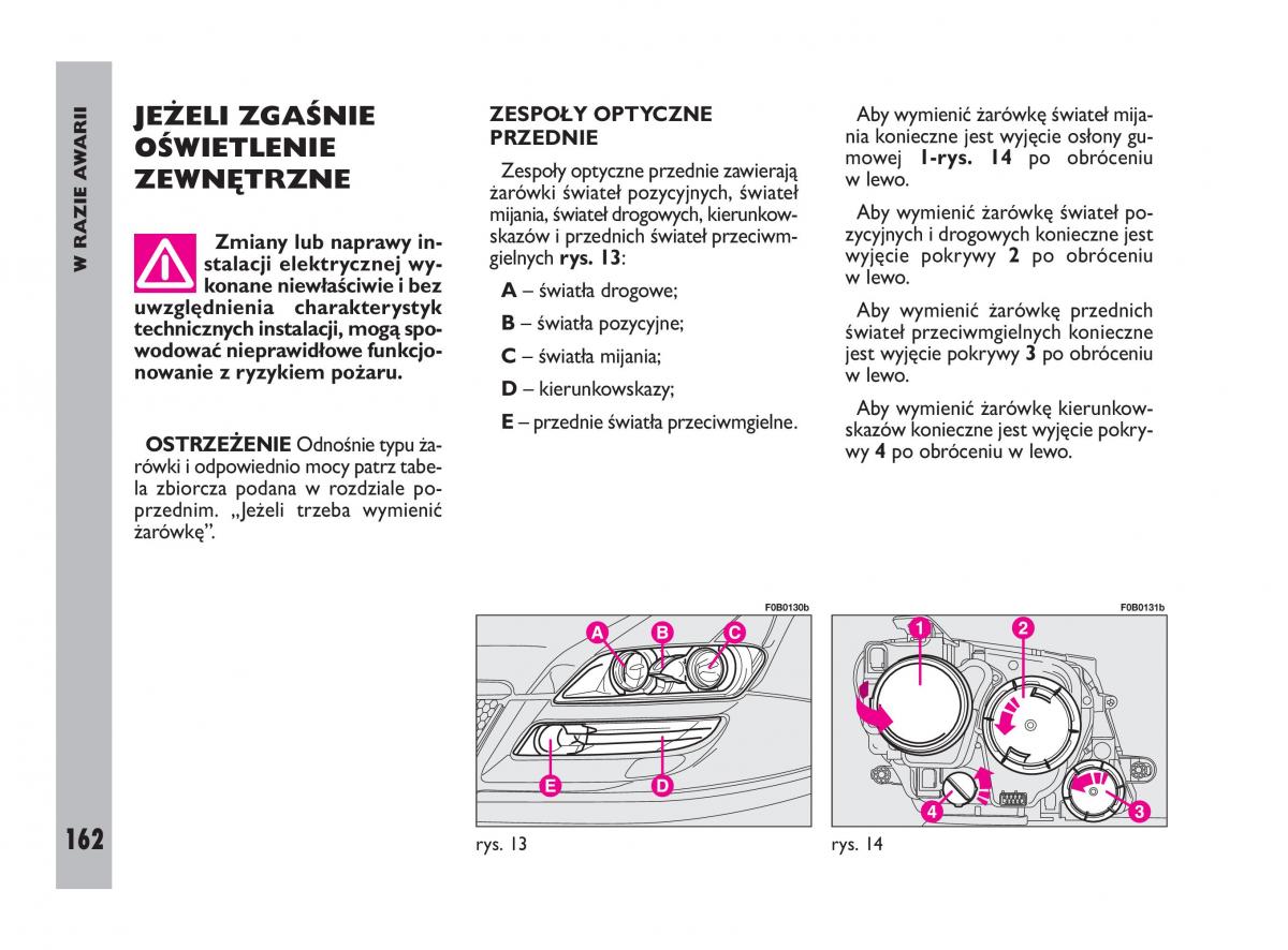 Fiat Ulysee II 2 instrukcja obslugi / page 163