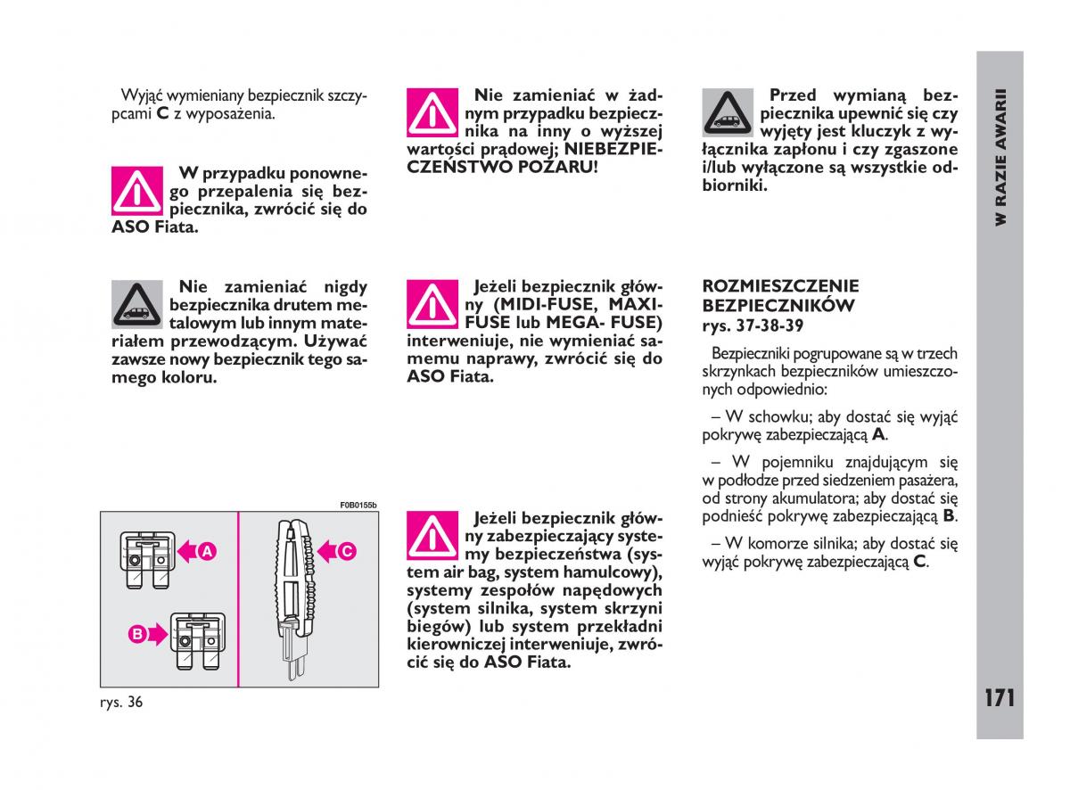 Fiat Ulysee II 2 instrukcja obslugi / page 172