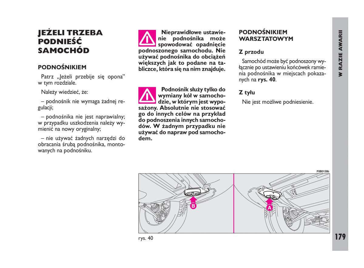 Fiat Ulysee II 2 instrukcja obslugi / page 180