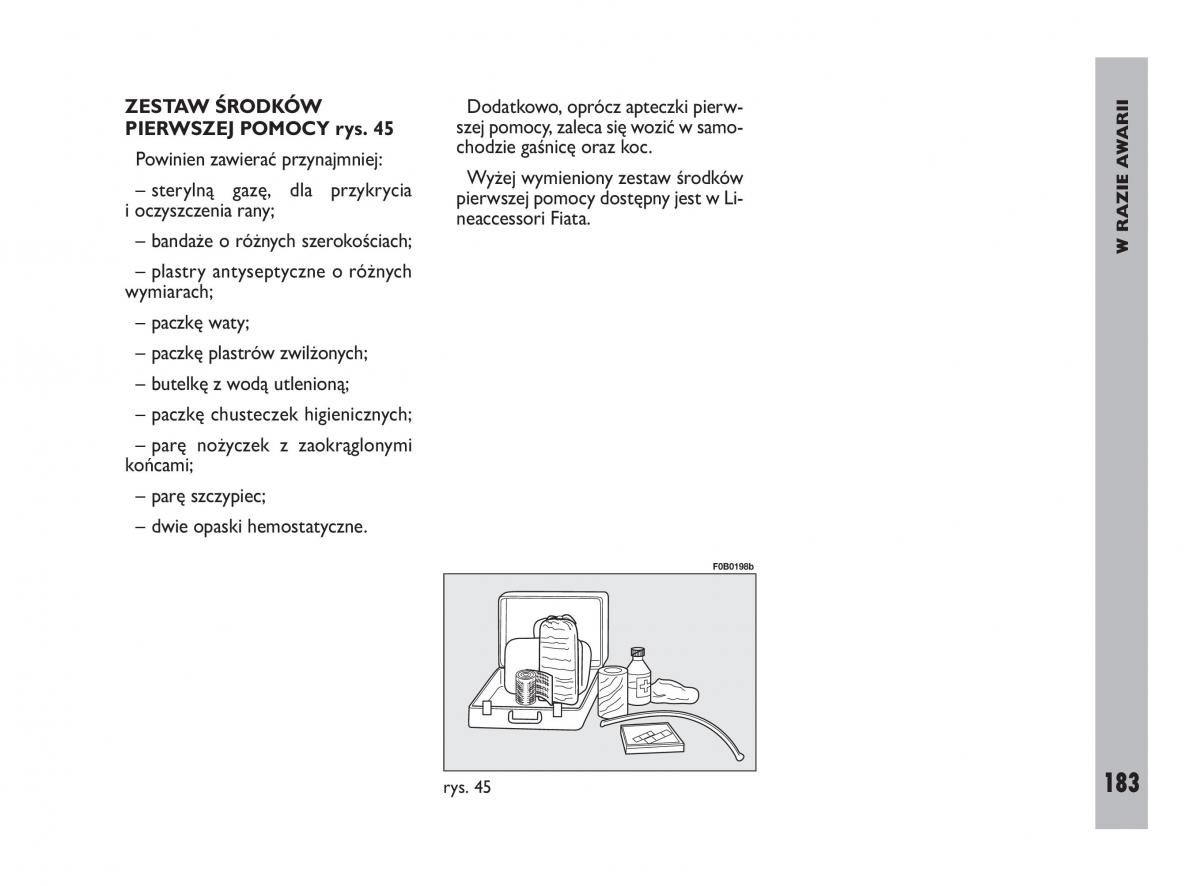 Fiat Ulysee II 2 instrukcja obslugi / page 184