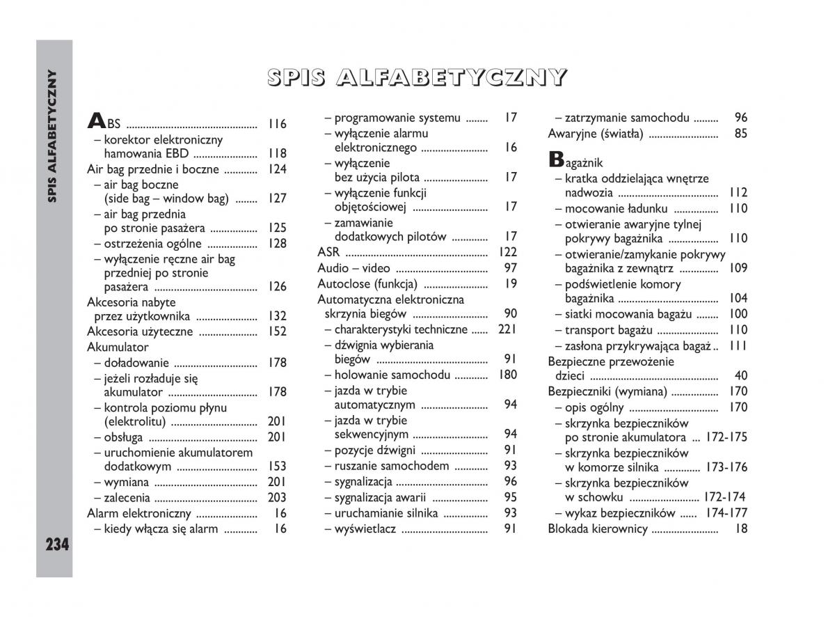 Fiat Ulysee II 2 instrukcja obslugi / page 235