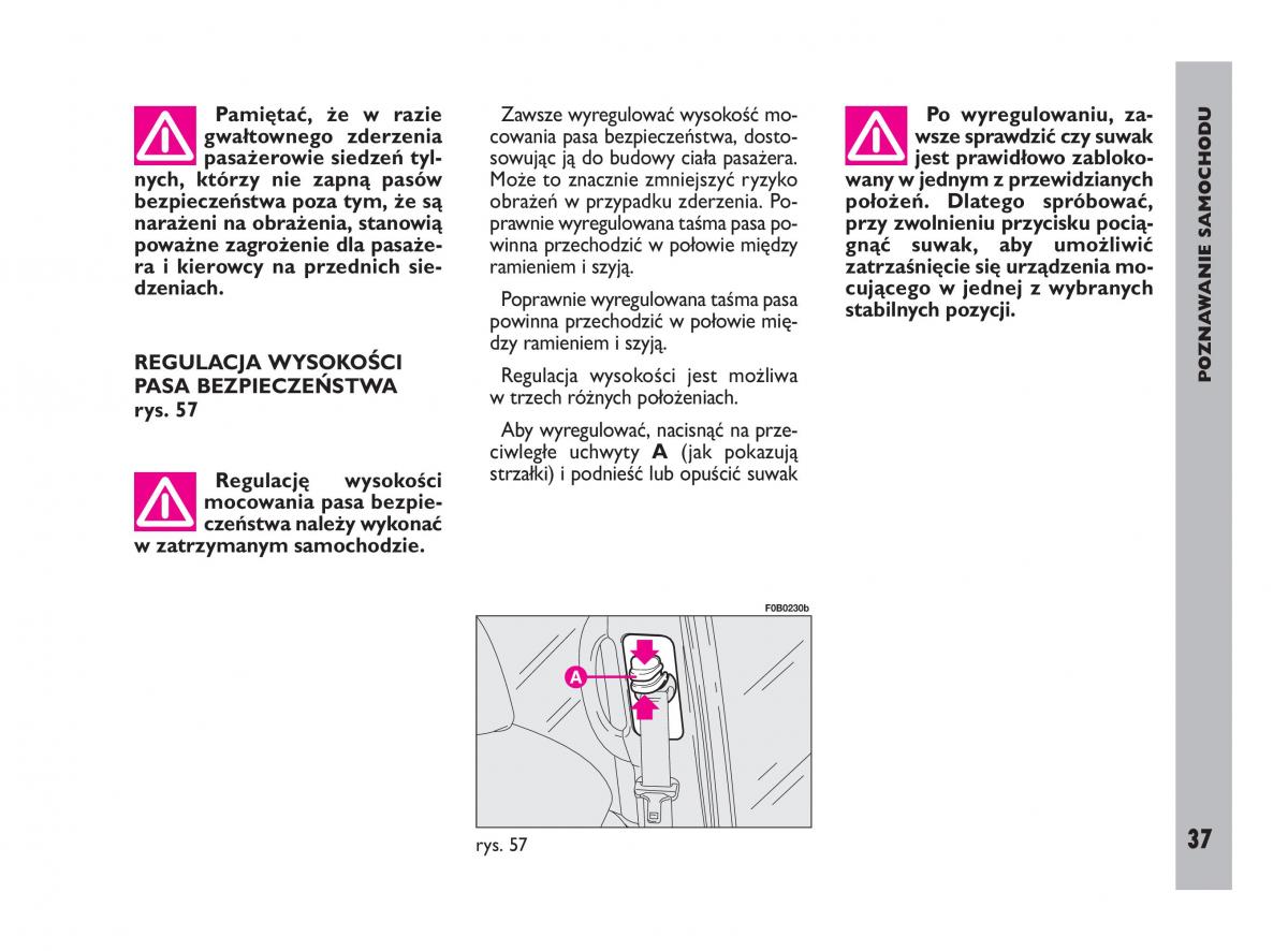 Fiat Ulysee II 2 instrukcja obslugi / page 38