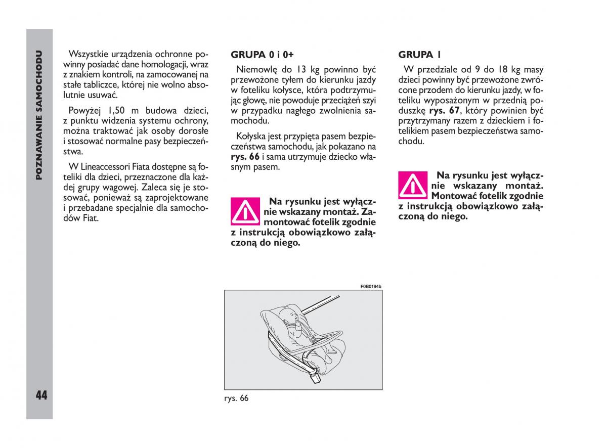 Fiat Ulysee II 2 instrukcja obslugi / page 45